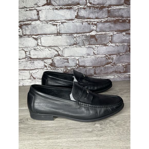 Isa Tapia Ayrton Black Leather Penny Loafers Dress Shoes Men’s Sz 45EU/12.5M US - Picture 15 of 16